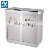 Stainless Steel Cabinet 2 Bins Garbage Can for Sale thumbnail-3