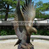 Antique Spiral Bronze Eagle Sculpture thumbnail-1