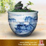 New Year Gift Excellent Quality Handpainted Blue and White Large Flower Pot Made in Jingdezhen thumbnail-2