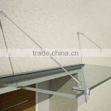 Modern Design Stainless Steel Glass Canopy Fittings/outdoor Tempered Glass Canopy System for Door,window,car Parking thumbnail-3