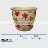 Vietnamese Ceramic Hand Carved Mini Flower Pot BN-M099 thumbnail-2