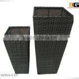 Square PE/Plastic Rattan With Liner Deco Planter thumbnail-1