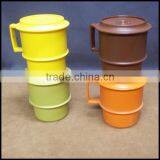 Vintage Harvest Plastic MUG Coffee Cup Set With Lid,custom Plastic Coffee Mug Cups,custom Plastic Tea Cup Drinking for Sale thumbnail-1