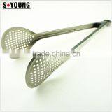 39001 14 Inch High Quality Stainless Steel Kitchen Tongs BBQ Grill Food Salad Tongs thumbnail-2