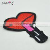 3D Colorful Fashionable Lip Custom Embroidery Textile Patches WEF-076 thumbnail-2