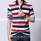 Colorful Stripe Men's Polo Shirts Designs 100% Cotton Slim Fit Striped Polo Shirt OEM thumbnail-2
