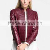 Autumn Custom Short Style Washed Sheep Leather Jacket Fashion Design thumbnail-1