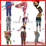 Custom Printed Ladies Workout Legging,yoga Active Wear Women Capri Pants thumbnail-3