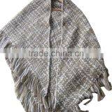 Designer Acrylic Knitted Winter Shawl thumbnail-1