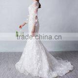2017 Wholesale Custom Long Sleeve Mermaid Wedding Dress thumbnail-3