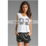 Custom Printing Muscle Tee for Women Sleeveless Muscle Tee for Women thumbnail-1
