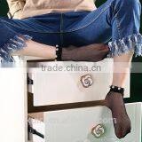 WS-5 Designs 2017 New Fashion 1Pair Summer Women Sexy Pearl Beads Lace Fishnet Ankle High Mesh Fish Net Short Ankle Socks thumbnail-5