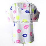 2016 Summer Fashion Women's Loose Chiffon Tops Batwing Short Sleeve T Shirt Casual Blouse thumbnail-5