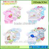 OEM Factory or 8 Groups Stocked Designs100% Cotton Summer Custom Printed 100% Cotton Baby Romper thumbnail-1
