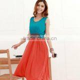 Brilliantly Color Women Long Dresses Fashion 2013