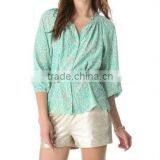 2013 New Arrival Elegant Chiffon Blous With Belt thumbnail-1