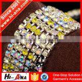 Hi-ana Rhinestone1 Trade Assurance Good Price Crystal Rhinestone Chain Trim thumbnail-1