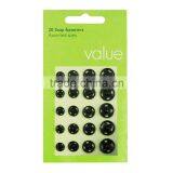 D&D Black 20pcs/lot 7mm/8mm/10mm/12mm Small Metal Snap Fasteners Press Button Sewing Accessory thumbnail-2