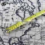 Map Pattern Fabrics Linen Cotton Fabrics for Household Decorations thumbnail-3