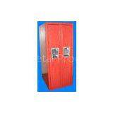 2 People Steel Filing Cabinet Red Work Vertical Lockers Polycarbonate Door