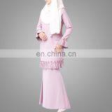Simple Style Flower Baju Kurung New Arrival Muslim Lady Baju Kebaya Classical Clothing In Dubai thumbnail-3