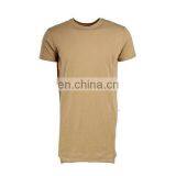 2016 New Plain Slim Fit Longline T Shirt With Stepped Hem Long Lin t Shirt Men thumbnail-3