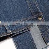 TWOTWINSTYLE Denim Sweatshirt For Female O Neck Long Sleeve Loose Hit Color Patchwork Asymmetrical thumbnail-3