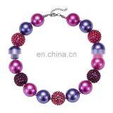 DIY Purple Girl Boutique Necklace Baby Girl Chunky Bubble Beads Necklace Jewelry Birthday Gift thumbnail-1