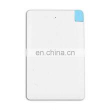 Slim 2500mAh Power Bank Self Charging Cable Card Usb Power Charger thumbnail-2