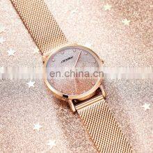 Custom Made Brand Your Own Rose Gold Quartz Watch Woman Logo Watches Pink Alloy Case S9854L Luxury OEM Female Wristwatch thumbnail-5