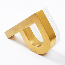 Gold Backlit Sign Store Decor Led Sign Vintage Decorative Metal Wall Letter Luminous Shop Sign thumbnail-5