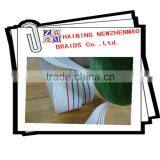 Excellent Quality White Base Stripe Braided Elastic Webbing
