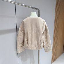 New Minimalist and Chinese Style Round Neck Single Row Buckle Long Sleeved Jacquard Jacket thumbnail-2