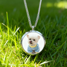 Lifetime Warranty Pet Memorial Pendant Necklace With Photo Insert thumbnail-5