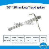Stainless Steel Tripod Ground Spikes With UNC 3/8 Tripod Replacement 120mm Foot Spikes for Common Camera Tripod