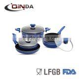 7 PIECES NON STICK PRESSED ALUMINUM COOKWARE SET thumbnail-1