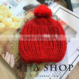 Hot Selling Lace Cover Tied Plain Acrylic Knitting Fashion Ladies Beanie Hat thumbnail-6