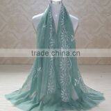 Autumn Winter Korean Fashion 3D Embroidery Design Cotton Scarf Ladies Pashmina Shawl thumbnail-6