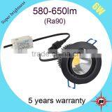 Super Bright Energy Saving Led Lighting, CRI90 Dimmable 6w Cob Led Downlight Supplier's Choice thumbnail-3