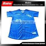 Striped custom baseball tee shirts wholesale
