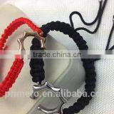 Black And Red Weave Hand Rope Sun Titanium Steel Bracelet thumbnail-4