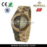 2016 High Quality Popular Elegant Wood Wristwatch With Various Colors Wood Case and Band, Japan Movement 2035 With Calendar thumbnail-2