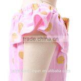 Wholesale Baby Clothes Pink Gold Polka Dot Baby Romper With Gold Bow thumbnail-5