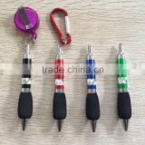 3-in-1 Handy Golf Scoring Badge Reel Pen + Belt Clip Keychain + Carabiner