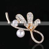 High Quaility Rhinestone Flower Brooch Pin,Flower Pearl Buckle For Invitation thumbnail-1