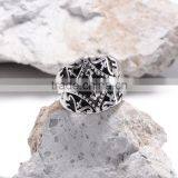 Wholesale Titanium Steel Jewelry Fashion Engagement Men's Cross Ring thumbnail-5