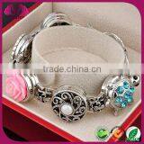 MOQ 100pcs 2015 Popular Fashion Snap Press Button Leather Bracele thumbnail-2