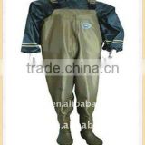 chest rubber wader fishing suit with shoes