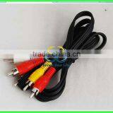 3RCA Plug to 3RCA Black av Cable