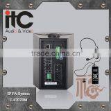 ITC T-7707BM 20W 8ohm Internal TF Card Recording IP PoE Speaker With Wireless Mic thumbnail-2